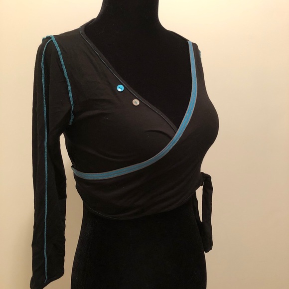 Yoga Pilates dance criss cross crop top xs-s - Picture 2 of 9